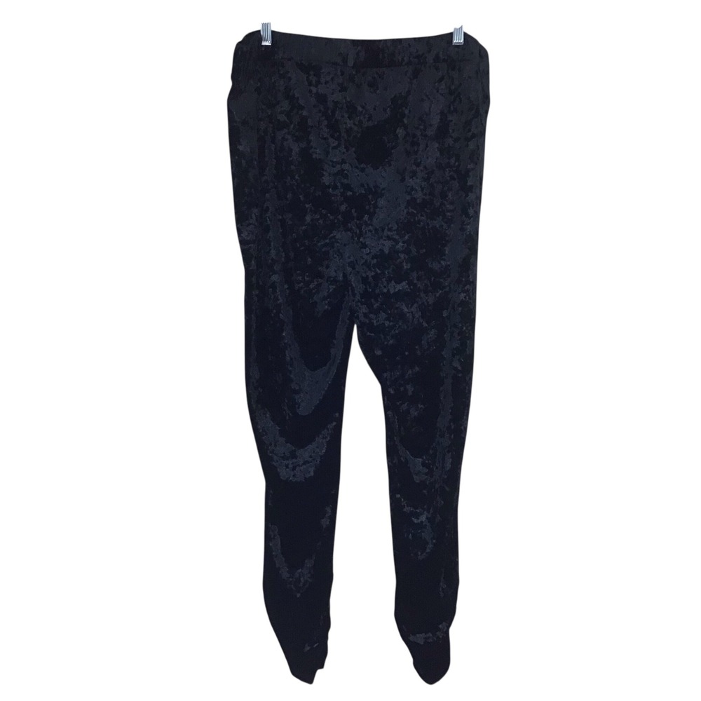 Cato Black Crushed Velvet Leggings Pants Plus Size 18/20W Ruched Ankles NWT‎ - Picture 2 of 9